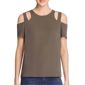 NWT Cooper & Ella Padma Cold-Shoulder BLACK Top SZ M